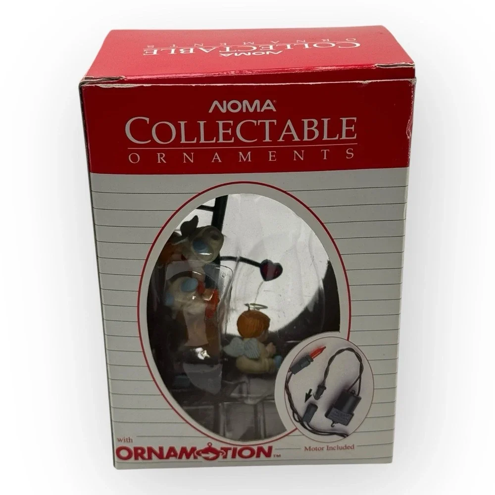 Vintage 1989 NOMA Ornamotion Angels Playing Instruments Animated Xmas Ornament‎